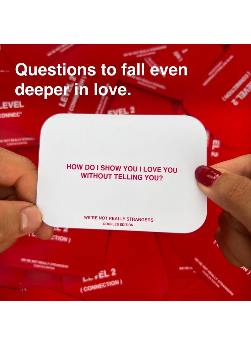 Bluejw WE'RE NOT REALLY STRANGERS Couples Edition Card Game 150 Conversation Cards for Couples 2 Player Game for Memorable Date and Game Nights Valentine's Gift for Adults and Teens 2 Players - Image 2